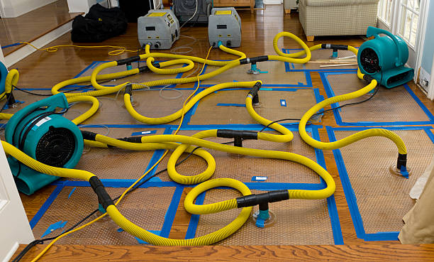 Professional Flood Damage Restoration technician working in Windham, NH